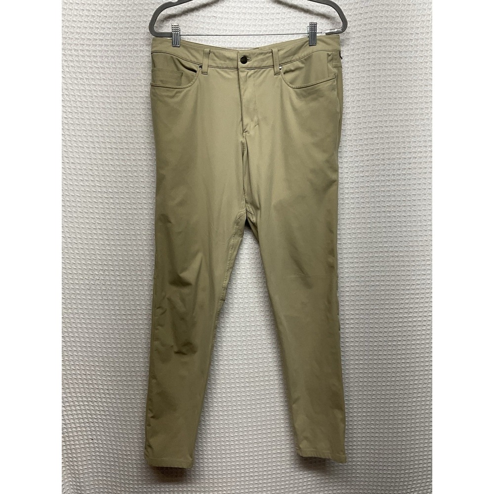 Lululemon Pants Mens 34 BeigeKhaki ABC Classic Slim Fit Golf Dress Chino Stretch